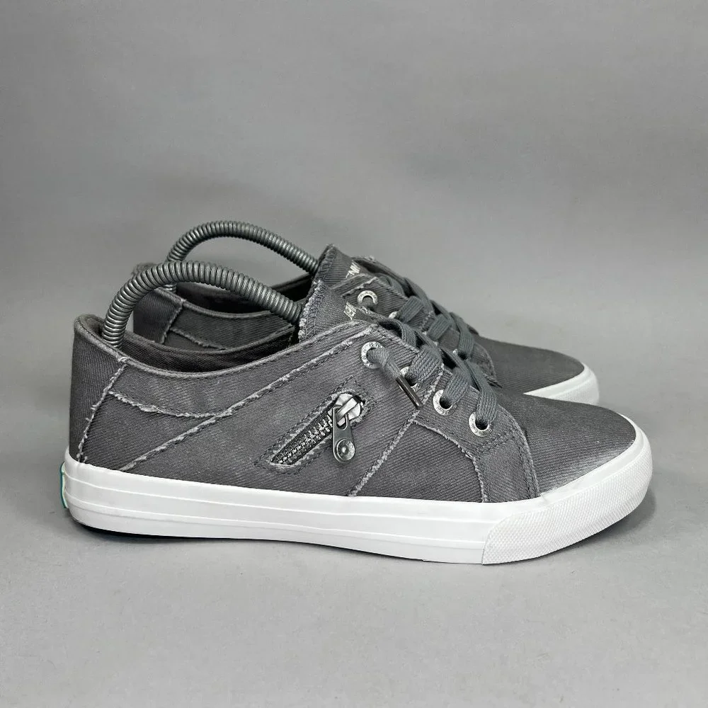 Jenn Ardor Women's Gray Canvas Slip On Sneakers